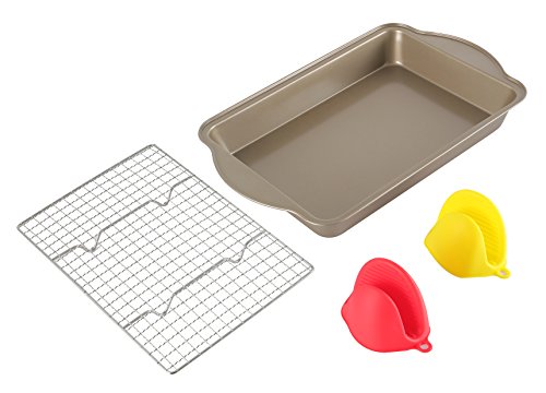 Baking Sheet and Rack Set - Carbon Steel Cooking Pan - Stainless Steel Oven Safe Cooling Rack - Thumbnail 7