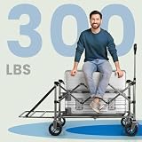 Overmont 300L Folding Festival Trolley Cart All-Terrain 330L Load 150KG view 2