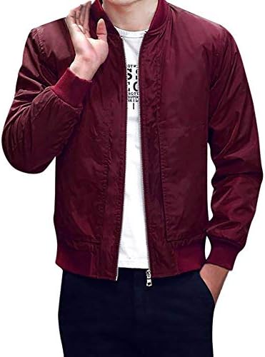 Toponly Men's Slim Fit Lightweight Sportswear Jacket Casual Bomber Jacket