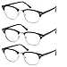 Gamma Ray Reading Glasses - 3 Pairs Classic Readers for Men and Women - 1.00