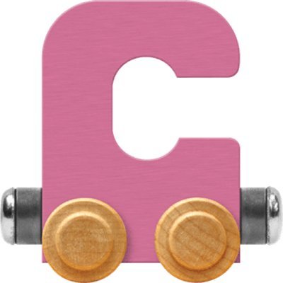 NameTrain Pastel Letter Car C - Made in USA (Pink)
