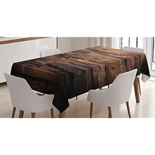 plastic tablecloth wood