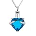 Lantern Low December Birthstone Heart Urn Necklace for Ashes Cremation Jewelry Memorial Keepsake Pendant