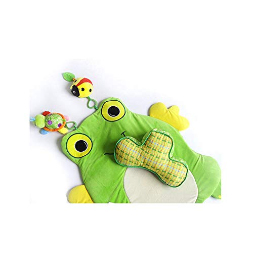 Newborn Baby Fitness Toy Soft Frog Shaped Baby Activity Mat Stuffed Multifunction Crawling Toddlers Pad Carpet Crawling Mat Pillow for Newborn Infants 1 Set - Thumbnail 2