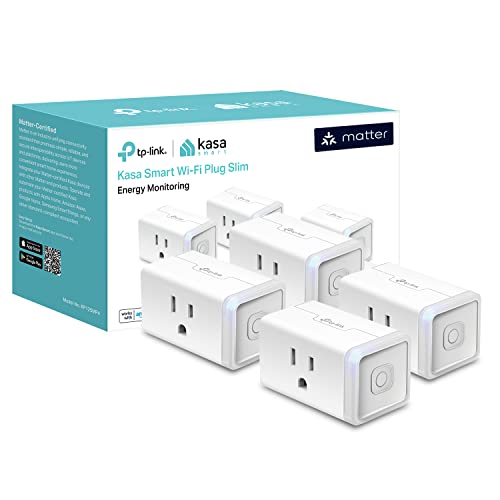 Kasa Matter Smart Plug w/ Energy Monitoring, Compact Design, 15A/1800W Max, Super...