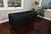 Home Life Lift Top Storage Bench with Tufted Accents Charcoal Black Linen Fabric with Wooden Legs