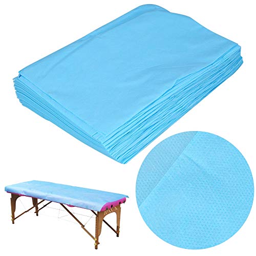 Disposable Sheets, 10Pcs 18080cm Non-Woven Waterproof Bed Table Cover for Beauty Salon, Massage,Tattoo, Hotels, Mattress Cover (blue)