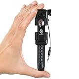 smaart Mini Selfie Stick | Lightweight & Portable | Wired Plug and Play Cable Control (No Bluetooth, No Battery) | Universally Compatible with most Smartphones & GoPro | extendable Monopod
