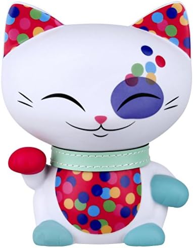 Mani The Lucky Cat White - Green collar 11 cm
