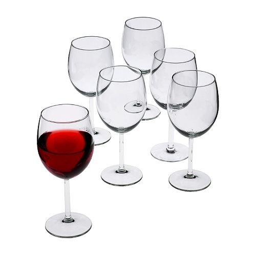 Red Wine Glass By Ikea Svalka Series SET OF 6, 10 0Z The Home Kitchen Store