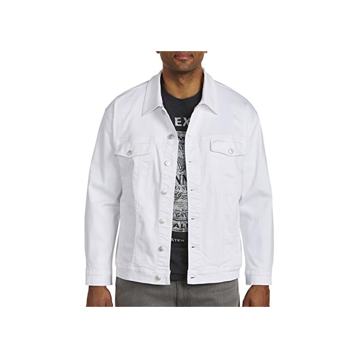 Tall White Stretch Denim Jacket 
