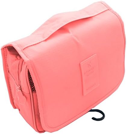 TooPhoto Travel Bathroom Makeup Toilet Pill Jewelry Organizer Hanging Case Bag Pink