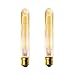 KINGSO Vintage Edison Bulbs 60W Tubular Nostalgic Filament Incandescent Antique Dimmable Light Bulb for Home Light Fixtures E27 Base T30 110V Length of 7.28 inches - 2 Pack