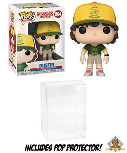Dustin Henderson at Camp Know Where Stranger Things Vinyl Pop Figure Featuring Golden Groundhog Pop Protector