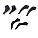 Kalevel Eyeglass Ear Grip Silicone Ear Hooks Holder Ear Grips for Glasses Anti-Slip Ear Grip Hook for Eyeglasses Glasses (3 Pairs 3 Sizes) (Black)