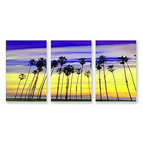 3 Panel The Palm Trees Pictures Home Wall...