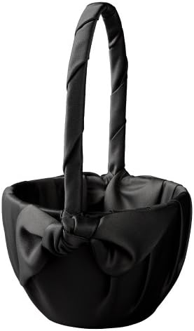 Ivy Lane Design Love Knot Flower Girl Basket, Black