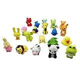 Leafskyin 20 Animal Collectible Set of Random Novelty Adorable Erasers - Amazing Variety with No Duplicates - FUN Toys Best for Party Favors