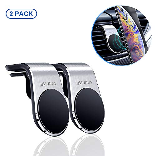 Magnetic Car Phone Holder (2 Packs), Magnet Universal Vent Mobile Navigation 360 Degree Rotation for iPhone Xs Max XR X 8 7 6 Plus Samsung Galaxy Note 10+ 10 S10 S9 S8 etc