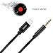 Lightning to 3.5mm Aux Audio Stereo Cable, VIMVIP Male to Male 3ft Nylon Auxiliary Audio Stereo Cable for iPhone 7 / 7 Plus to Car / Home Stereo (Black)