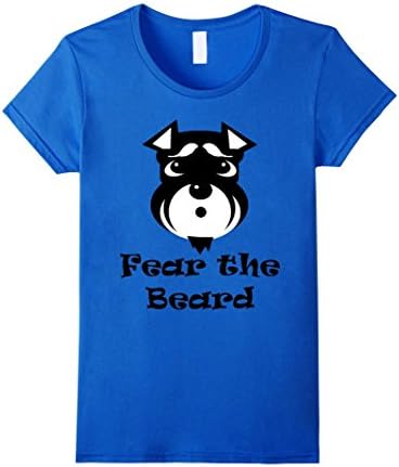 Women's Fear the beard Schnauzer Shirts XL Royal Blue