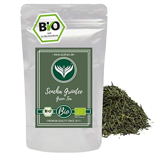 Azafran Grüner Tee - BIO Sencha Grüntee lose geschnitten - Original Uchiyama aus Japan 250g