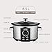 Slow Cooker Aicok 7 Quart Slow Cookers Programmable with 12 Hour Timer Auto Shut Off and Instant Food Warmer, Anti-scalding Handle and Oval Nonstick Removable Crock Stoneware,Stainless Steel