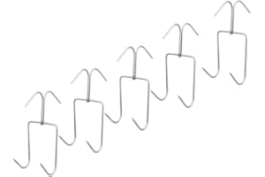 Beaupretty 5pcs Stainless Steel Meat Hooks for Smoking and Drying Sausage, Kitchen Gadgets for Butcher Shops