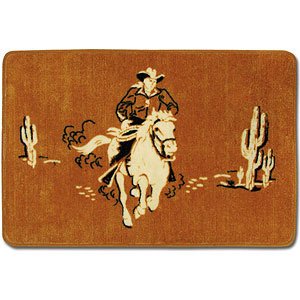 COWBOY WESTERN bathroom bath mat RUG home decor NEW