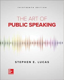 The Art Of Public Speaking 13th Edition Lucas Stephen E 9780076942244 Books The Art Of Public Speaking 13th Edition Lucas Stephen E 9780076942244 Books
