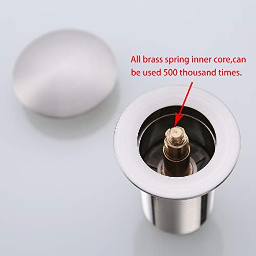 RANDOM Brass Contemporary Round Bottle P-Trap 1 1/4,Basin Sink Waste Drain P-TRAP Kit. (Pop Up Drain Brushed Nickel)