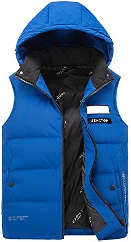 Lf コットンベスト冬のメンズ厚手のベストノースリーブジャケット大型マルチポケットアウトドアベストショルダーコート プラスベルベット 大決算セール Color Blue Xxl Size
