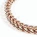 Stainless Steel Rose Gold Color Square Franco Chain Men Bracelet 6mm 9.5