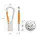 AUXCOO 16GB USB 2.0 Metal Thumb Drive, Waterproof Flash Memory (Silver/Orange)