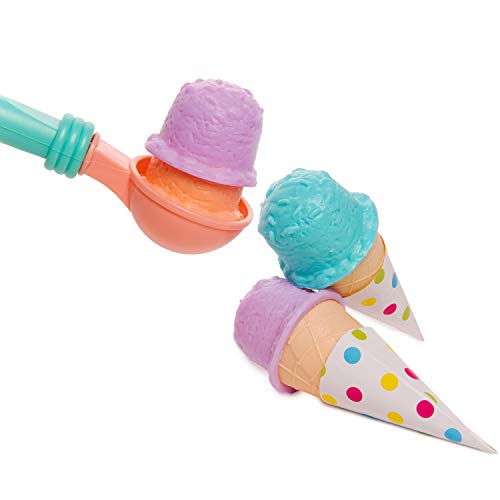 Toy Chef Ice Cream Shop Playset, Pretend Play Ice Cream and Cones
