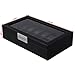 SONGMICS Mens Watch Box 12 Slots Large Luxury Carbon Fiber Display Case with Metal Buckle Black UJWB302H