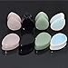 D&M Jewelry 8pcs 0g Organic Stone Teardrop Tunnels Plugs Ear Gauges Piercing