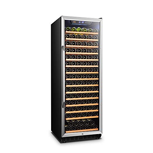 LANBO Wine Chiller Fridge, Single Zone Built-in or Freestanding Compressor Red Wine Cooler with Digital Touch Panel and Safty Lock