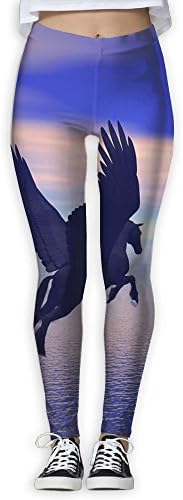 Pegasus Fly To The Moon Women's Printed Yoga Pants High Waist Fitness Quick Dry Yoga Athletic Pants Yoga Leggings Workout Capris