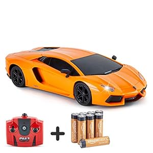 CMJ-RC-Cars-Lamborghini-Aventador-Official-Licensed-Remote-Control-Car-for-Kids-with-Working-Lights-24Ghz-Orange-Amazon-Basics-AA-15-Volt-Performance-Alkaline-Batteries-Pack-of-8 CMJ RC Cars Lamborghini Aventador LP700-4 Officially Licensed Remote Control RC Car 1:24 Scale Working Lights 2.4Ghz…
