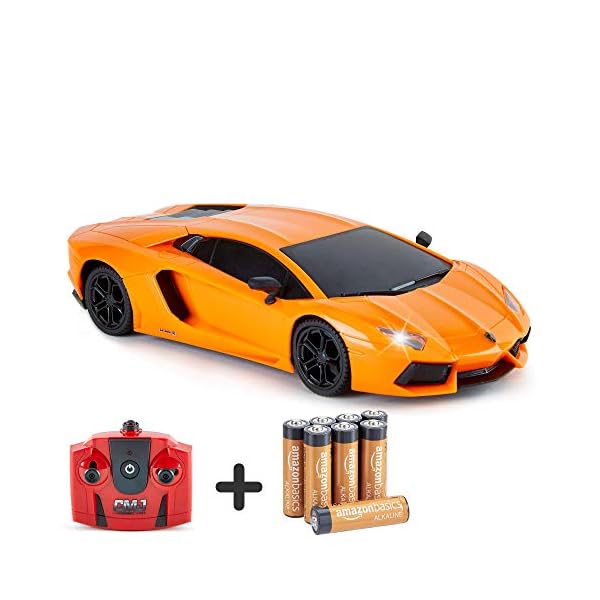 CMJ-RC-Cars-Lamborghini-Aventador-Official-Licensed-Remote-Control-Car-for-Kids-with-Working-Lights-24Ghz-Orange-Amazon-Basics-AA-15-Volt-Performance-Alkaline-Batteries-Pack-of-8 CMJ RC Cars Lamborghini Aventador LP700-4 Officially Licensed Remote Control RC Car 1:24 Scale Working Lights 2.4Ghz…