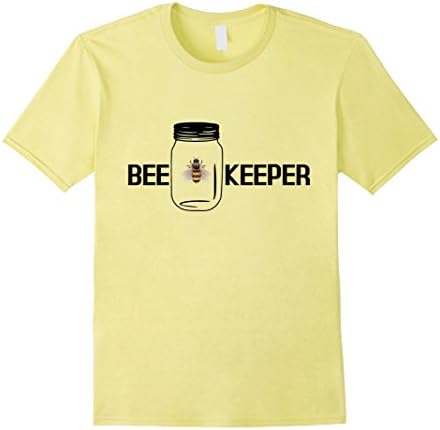 Mens Beekeeper T-Shirt Beekeeping Shirt - Bee Keeper Honey Jar Medium Lemon
