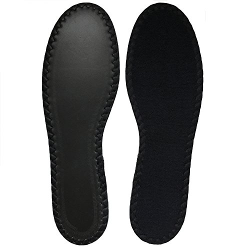 HappyStep 2 Pair Black Cotton Terry Barefoot Summer Insoles, Sweat Absorbent and Moisture Control, Washable and Reusable for Walking, Running and Casual Shoes - Women Size 7 - Thumbnail 3