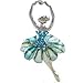 Soulbreezecollection Dancing Ballerina Necklace Dancer Dance Pendant Charm Designer Fashion Jewelry (Aqua Blue)
