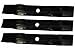 3 Pack - Stens 330-445 Hi-Lift Blades John Deere LA130, LA140, LA145, LA165 48