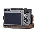 MegaGear MG1259 Ever Ready Leather Camera Case compatible with Panasonic Lumix DC-ZS80, DC-ZS70, DC-TZ95, DC-TZ90 - Dark Brown