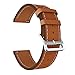Junboer Compatible Fitbit Versa Bands Women, Leather Accessory Genuine Leather Wristband Strap Replacement for Fitbit Versa Smartwatch