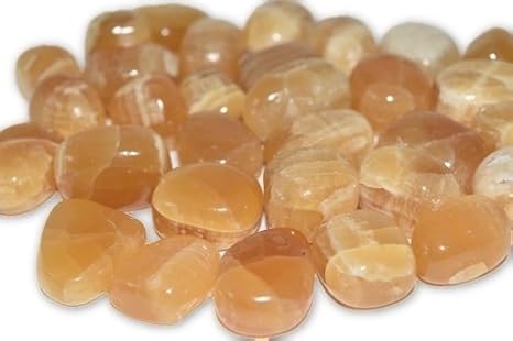 Amazon Com Nature S Enlightenment Honey Calcite Tumbled 1pc Home Kitchen