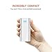 Jackery Bar 5600mAh (Silver) Premium Portable Power Bank Pack External Battery Backup Charger with 2.1A Output and Built-In Flashlight for iPhone 5S, 5C, 5, 4S, 4, iPad Air, iPad Mini, iPod (Apple Cable Required) Samsung Galaxy S4, S3, S2, Note 2, HTC One, EVO, Thunderbolt, Incredible, Droid DNA, Motorola ATRIX, Moto X, Droid, Google Glass, Nexus 4, LG Optimus and More; Premium Samsung Battery Cell and Aluminum Enclosure