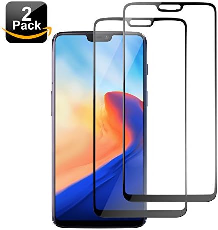 OnePlus 6 Screen Protector, Seiaol Full Coverage Curved Tempered Glass Screen Protector Film [Bubble Free] [Anti-Scratch] [HD CLEAR] for OnePlus 6 [2 Pack]